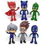 6pcs/lot PJ Masks Figures Catboy Owlette Gekko Cloak Action Figures Toys Kids Gifts Children Present