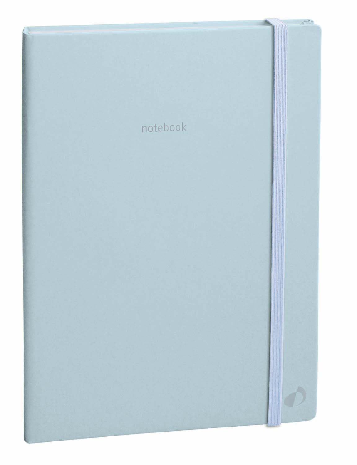 Quo Vadis - Collection: Pastel - Notebook 21 Lined - 192 Pages - Clairefontaine White Paper - Elastic Closure and Storage Flap - Hard Cover - Size 15 x 21 cm - Light Blue