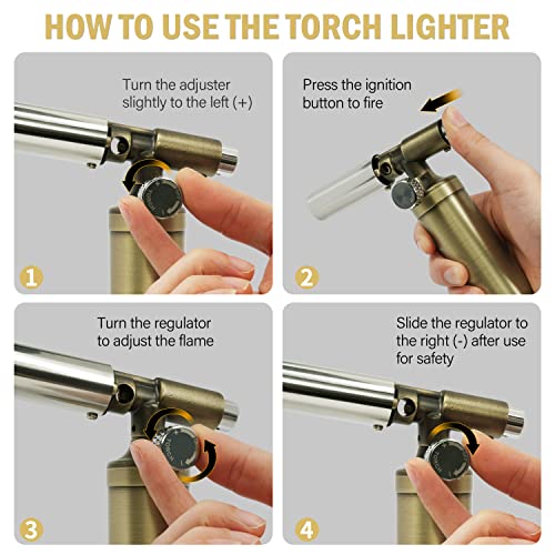 ravs Refillable Butane Torch, Pure Copper Soldering Torches with Adjustable Precision Flame