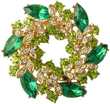 Harmily Crystals Flower Silk Scarf Brooches Women Pins Clip Buckle Rhinestone Broche Gifts