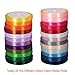 PAXCOO 25 Colors Fabric Ribbon Silk Satin Roll 2/5” for Crafts Sewing Gifts Hair Bows Wedding Decor