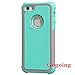 Goging iPhone 5S Case,iPhone 5/SE Case, Luxury Fashion Dual Layer Hybrid Shockproof Case for Apple iPhone 5 5S SE (Teal-Gray)
