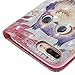 Firefish iPhone 7 Plus Case,iPhone 8 Plus Case,Magnetic PU Wallet Cover Durable Stand Cover Credit Card Holder Flip Folio Cover with Strap Birthday Gift Christmas for Apple iPhone 7 Plus-Bird