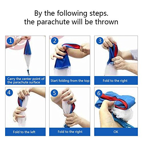 VintageBee 4PCS Set Tangle Parachute Figures Hand Throw Soliders Parachute Toss It Up and Watch Landing Square Outdoor Children's Flying Toys