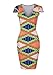 YOMISOY Women Short Sleeve V Neck Bodycon African Print Party Dashiki Dress Clothing, Multicolor, XL