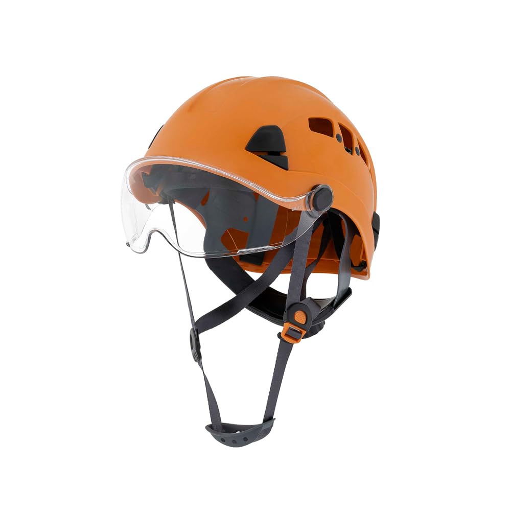 Jackson Safety Vented Hard Hat - Construction Helmet for Men with Flip-Up Visor - Industrial Climbing-Style Head Protection Equipment (Multiple Colors) Image
