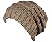 NYFASHION101 Exclusive Oversized Baggy Slouchy Thick Winter Beanie Hat - Taupe