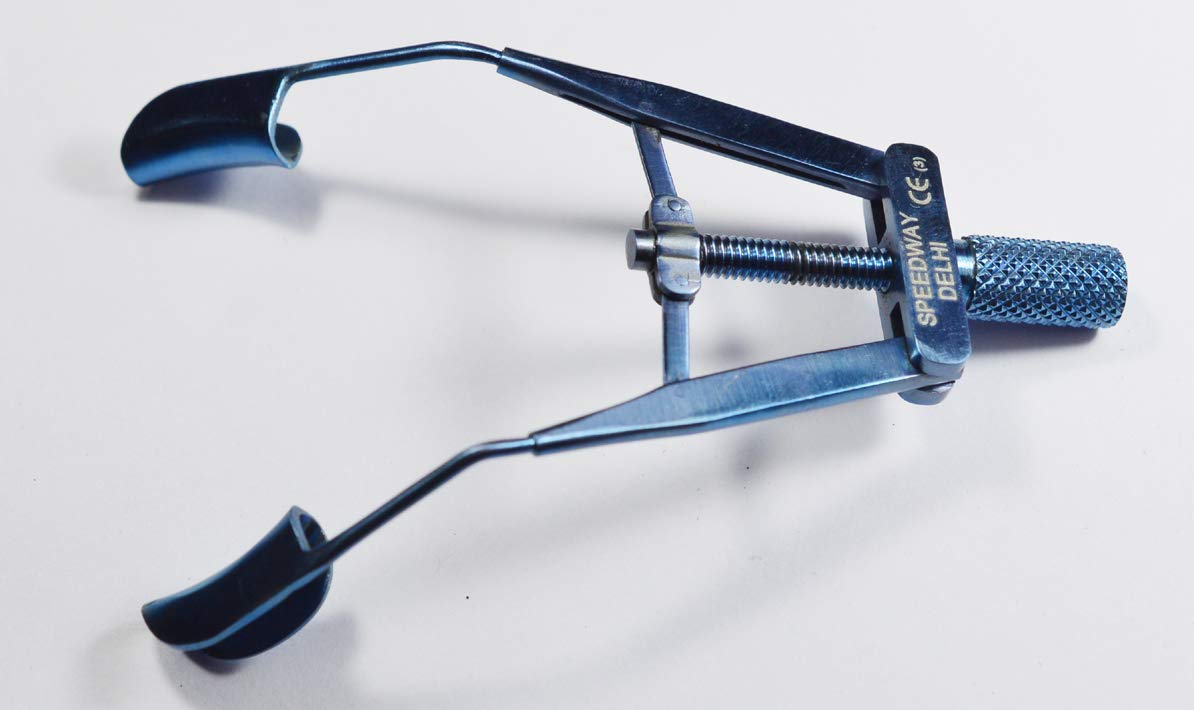 Lieberman Eye Speculum Adjustable Solid Blade Titanium 85