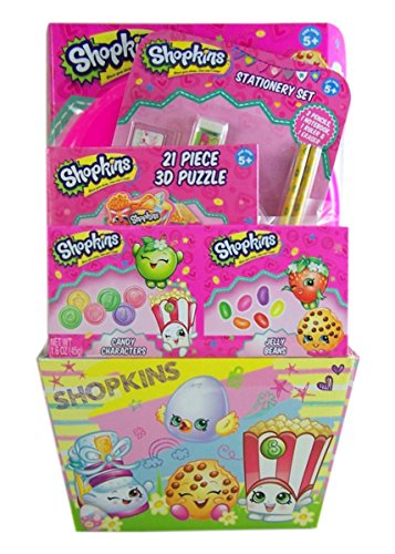 Shopkins easter gift basket with jelly beans, candy characters, a…