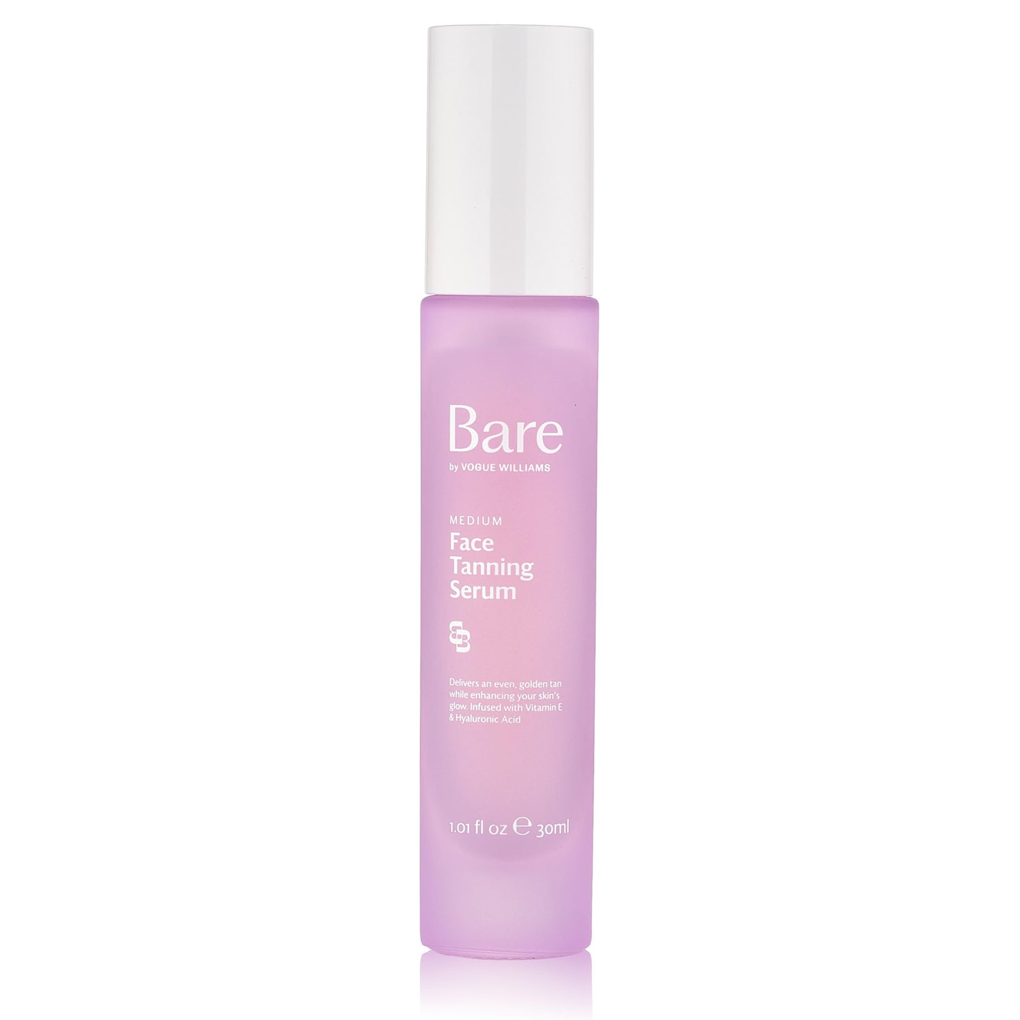 Bare by Vogue Face Medium Tanning Serum - Achieve a Natural and Sun-Kissed Glow - Radiant Glow Hydrating Formula - Even and Streak-Free Application - Suitable for All Skin Types - 30ML