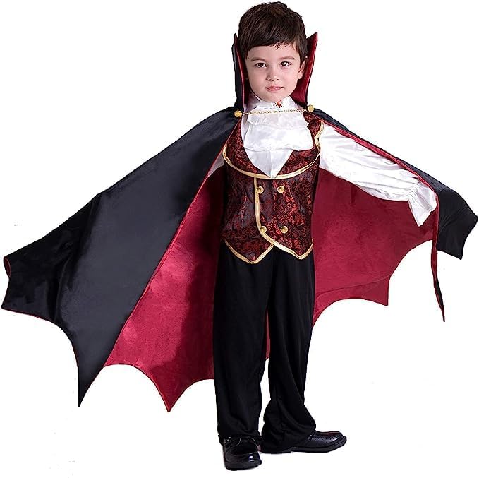Spooktacular Creations Halloween Gothic Vampire Costume Kids, Deluxe Halloween Vampire Costumes for Dress Up, Role Play