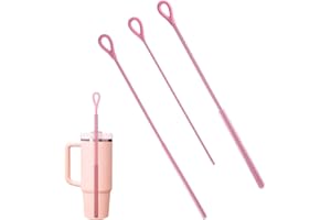 3pcs Reusable Silicone Straw Cleaner Brush,9.5in Extra Long Straws Cleaner Cleaning Tool for 3mm 6mm 9mm Multi-Size Cleaning 