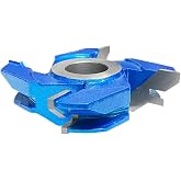 Lock Miter 45-Degree Shaper Cutter, 4-Wing Moulding Tool, Customizable Wood Thickness and Bore Size 3/4" 1" 1-1/4" 30mm 32mm 35mm 40mm Industrial Grade