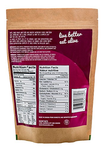Good Spirit Energy Trail Mix from Basse Alive, 8.8oz Bag Mixed Nuts, Fruit & Craisins, Trail Mix with Cranberries, Raisins, Apples, Walnuts, Almonds - Fresh Nuts for Healthy Snacks or Healthy Desserts - Thumbnail 2
