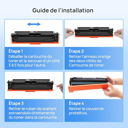 KUPYLM 203X Toner Cartridge for HP 203X 203A CF540X for Color LaserJet Pro MFP M281fdw M281fdn M280nw M254dw M254nw CF540X CF541X CF542X CF543X (Black Cyan Magenta Yellow, Pack of 4)