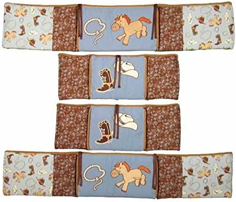 Cowboy Rodeo Horse Country Western Nursery Baby Boys Crib Bumper