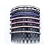 Ruihfas Fashion Women 24 Teeth Hair Comb Pin Clip Double Rows Rhinestone Hair Side Combs 4.72