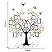 Heart Shape Tree Wall Decal Sticker, Family Tree Picture Frames Wall Decal, Vinyl Photo Frames Wall Stickers for Living Room, Bedroom Home Decor