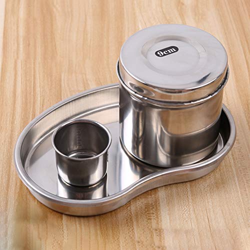 Yinrunx Dental Stainless Steel Tray Dental Medical Lab Instrument Storage Device Body Piercing Serving Dish