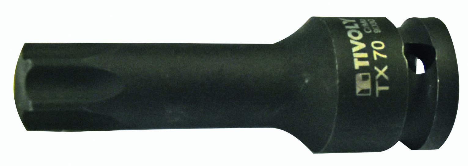 Tivoly 11590127000 1/2-Inch Drive Impact Socket Torx Male No. 70, Phosphate Black