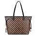 Womens Handbags All-over Printed Purses Satchel Shoulder Bag with Zipper Wallet