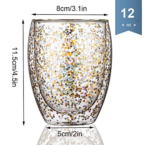 iClosam doppelwandige Gläser,Kaffeegläser Wassergläser Teegläser Weihnachtstassen Doppelwandiger Glasbecher… – Bild 8