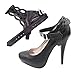 Detachable Shoe Straps - To Hold Loose Heels, Wedges, Flats (Artistic Black)