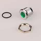 Gebeldet 5pcs 16mm Stainless Steel LED Pilot Light 12-24V AC/DC Concave Signal view 4