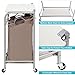 StorageManiac 3 Lift-off Bags Laundry Sorter with Foldable Ironing Board, Multifunctional Laundry Cart