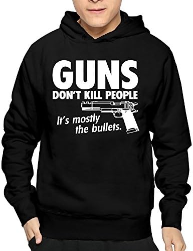 Men's Guns Dont Kill People It's Almostly The Bullets Pullover EcoSmart Sweatshirt
