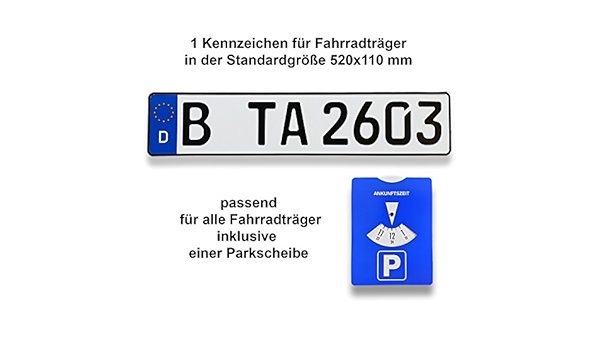 1 – Portabicicletas Matrícula | Certificado Din & reflectante ...