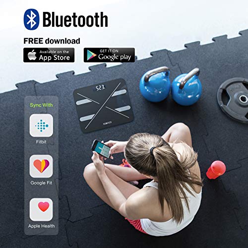 HOMEVER Weight Scale, Digital Scales for Body Weight with Bluetooth