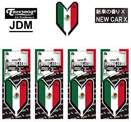 4 Packs Wakaba Treefrog Young Leaf New Car X Scent Mexico Flag JDM Air Freshener