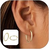 FaithHeart Sterling Silver Huggie Hoop Earrings for Women, Real S925 Hypoallergenic Lightweight Silver/Black/Gold/Rose Gold Huggie Hoops Everyday Sleeper Earring 8/10/12/14/16/18/20mm