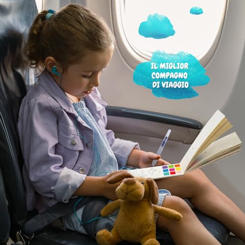 FESTICY Water Colouring Book for Children 25 Pages with Brush Tank Travel Games Without Dirt I Gift Birthday 4+ Years Old Creative Educational Activities