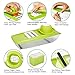 TAPCET Multi-function Food Slicer, Mandoline Vegetable Slicer, Fruit and Cheese Cutter, 5 Interchangeable Blades+Food Container+Peeler+Cleaning Brush+Blade Storage Box, Best for Carrot/Cucumber/Cheese