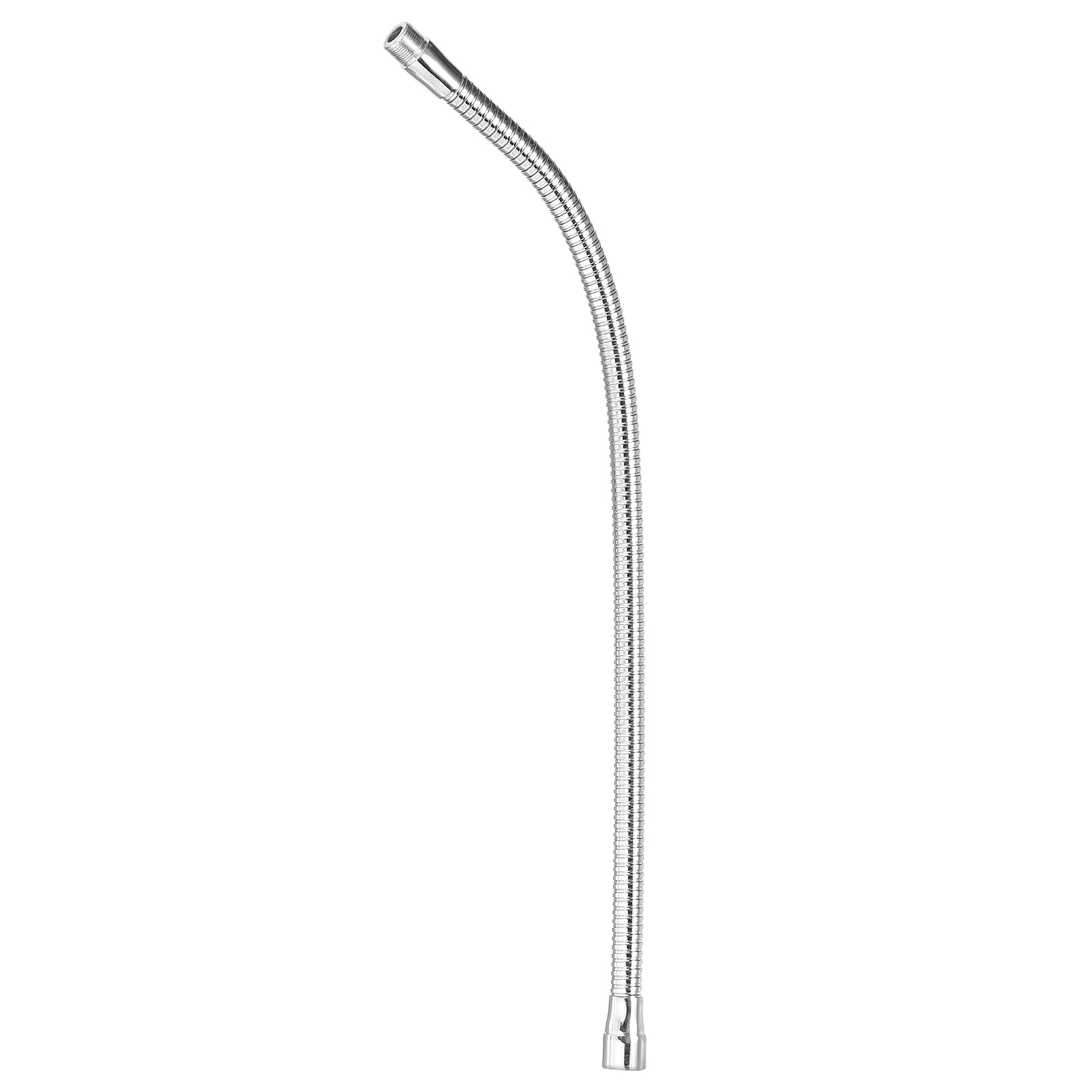 PATIKIL 20" Microphone Gooseneck, 1Pcs 5/8"-27 Thread Metal Universal Hose Flexible Arm Gooseneck Tube Extension for Multifunction DIY, Silver Tone