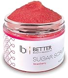 Strawberry Sugar Body Scrub by Better Beauty Products, Gently Exfoliates and Nourishes to Reveal Silky Smooth Skin, for Face, Hand and Body, 10.5 oz.