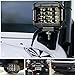 OFFROADTOWN LED Pods, 2pcs 4'' Quad Row LED Work Light Flood Beam Off Road Driving Fog Light Waterproof LED Light Bar for Truck Boat Car