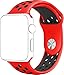 SELLERS360 Soft Durable Nike + Sport Replacement Wrist Strap for iWatch Series 1 Series 2 Apple watch band (Red/Black 42mm M/L)