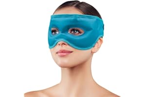 NEWGO Gel Eye Mask Reusable Cooling Eye Mak with Eye Holes, Cold Eye Mask Eye Ice Pack for Women Men, Cold Eye Compress for Puffy Eyes, Headache, Stress Relief, Dry Eyes Dark Circles (Blue)