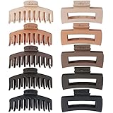 Neutral Color 10 Pcs Large Hair Claw Clips for