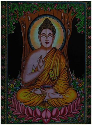 Budha Meditation Yoga Tapestry Wall Hanging Throw Ethnic Home Decor