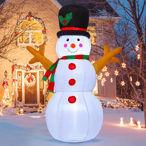GOOSH Aufblasbarer Schneemann, 1,52 m, Weihnachtsdekoration, aufblasbarer Schneemann, Weihnachtsdekoration mit Ast