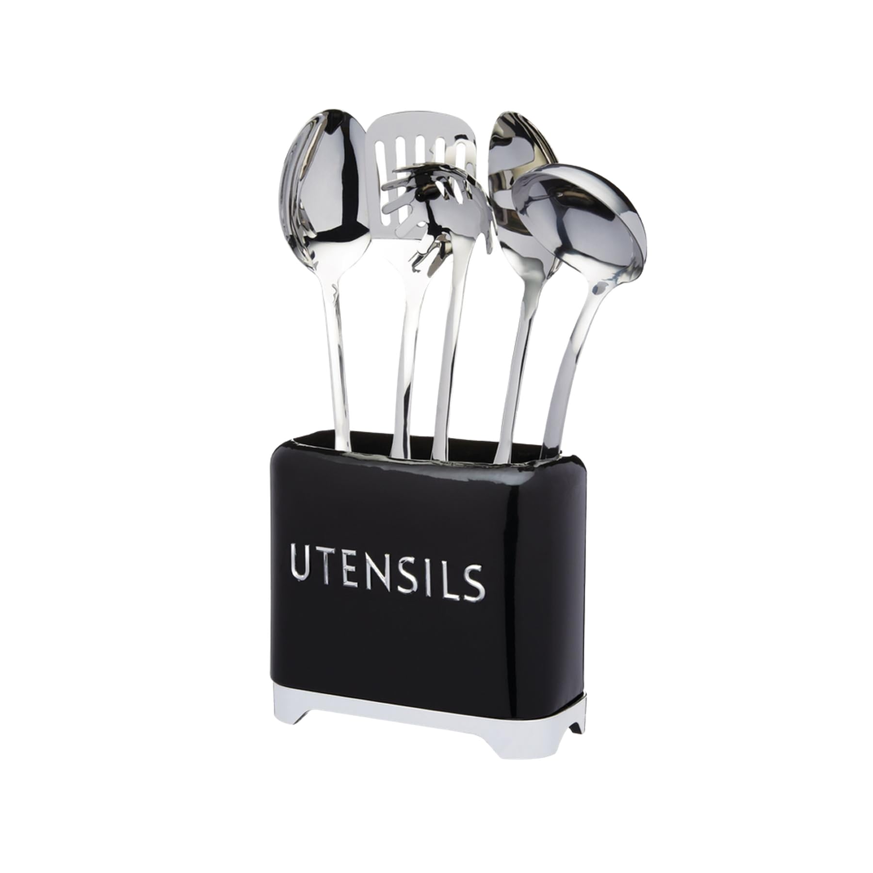 KitchenCraft Lovello Utensil Holder, 2 x 1 x 16 cm - Midnight Black