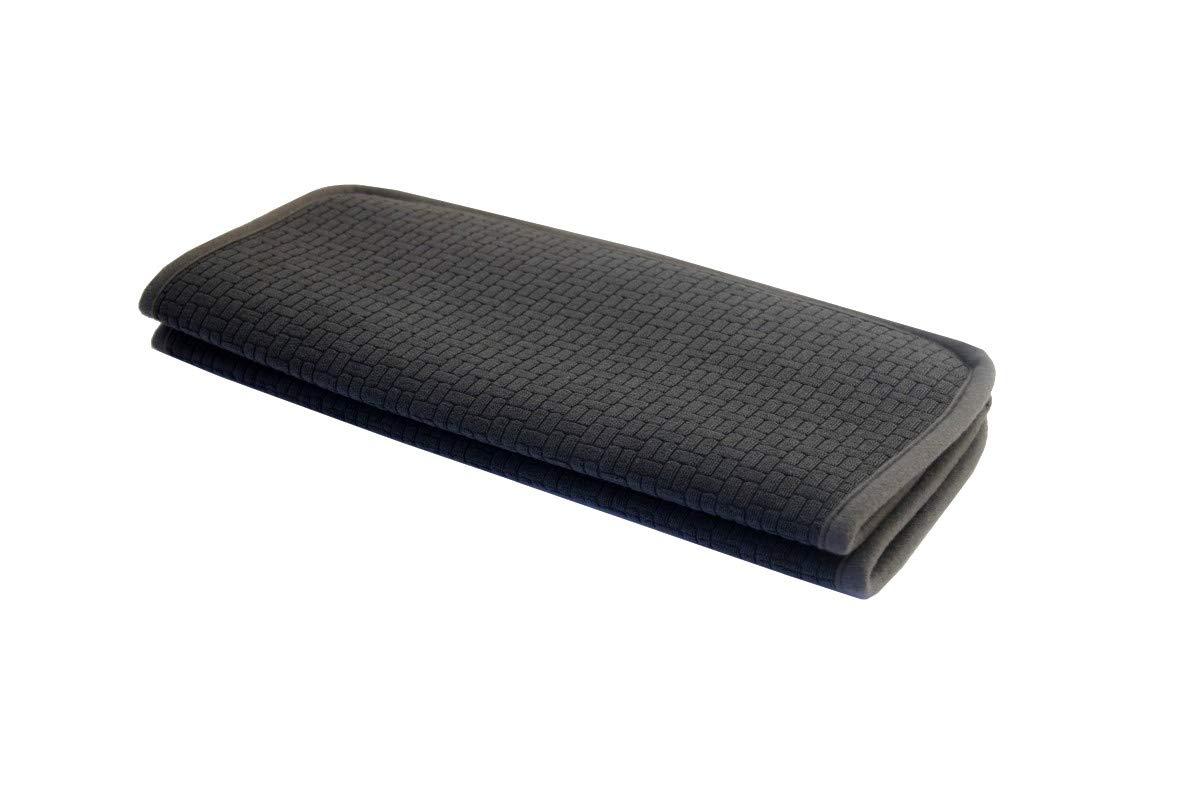 XL Premium Microfibre Dish Drying Mat / Board / Drainer - 40x70cm - 180GSM : Reversible, Highly Absorbent, Super Soft & Quick Drying (Dark Grey)