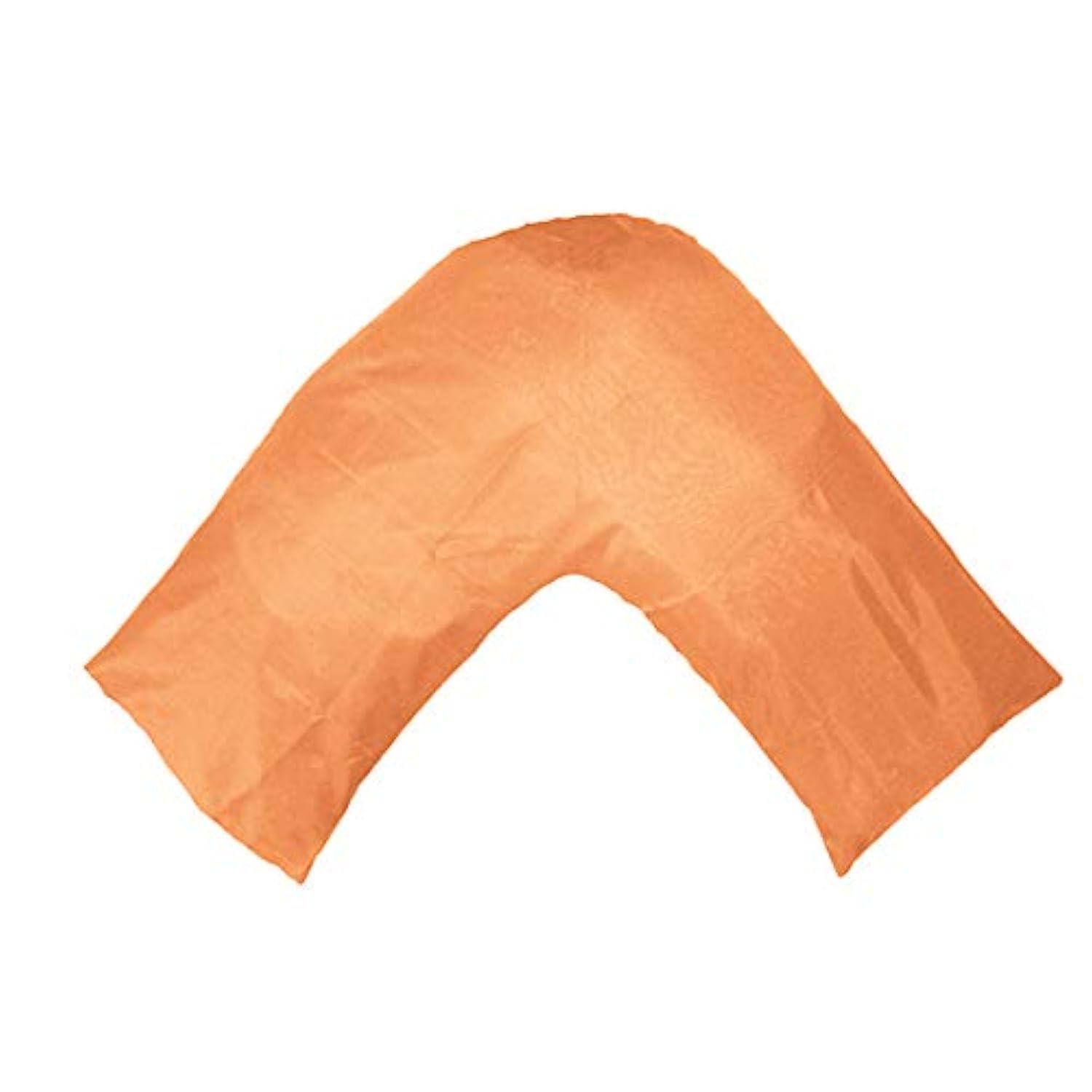 Gyulin Silky Soft Satin Soild Envelope Style V Shaped/Tri/Boomerang Pillow Cover Pillowcase Pillow Protector Cushion Cover for Orthopaedic/Pregnancy/Nursing Pillows,Only Cover No Insert Orange