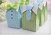 Haperlare 50 pcs My Little Man Candy Favor Boxes Boy Baby Shower Party Favor Boxes with Blue Green Bow Tie Ribbon Paper Candy Bags for Blue Green Gingham Party Decorations Supplies