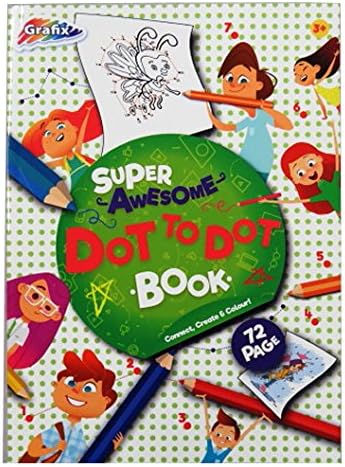 A4 Childrens Grafix Super-Awesome Dot to Dot Book - 72 Pages, Perfect Bound