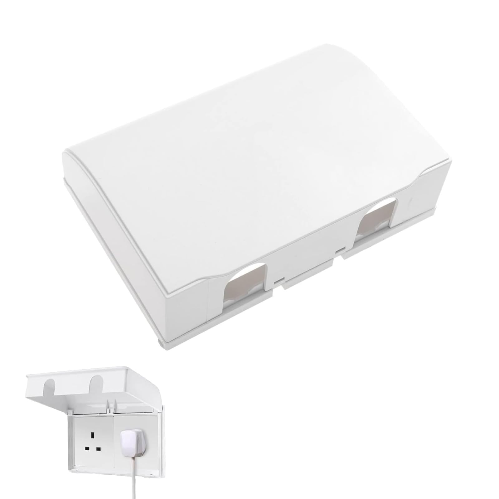 Plug Socket Covers, Childproof Electrical Outlet Protector, Double-Position Plug Socket Covers UK, Universal Plug Socket Cover, Switch Protector Box for Home Safety, Baby Pet Safety